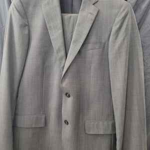 Hart Schaffner Marx Gray Two-Button Suit W/ Pants